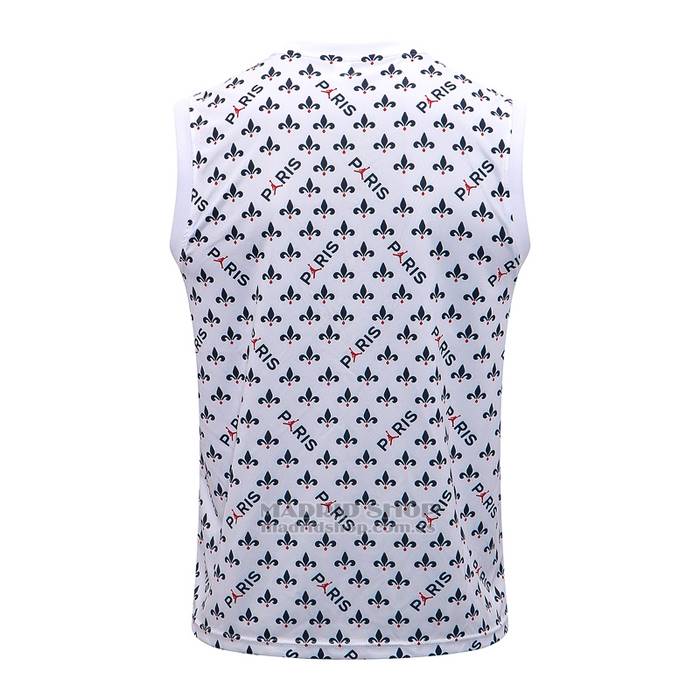 Camiseta de Entrenamiento Paris Saint-Germain Jordan Sin Mangas 2022-2023 Blanco